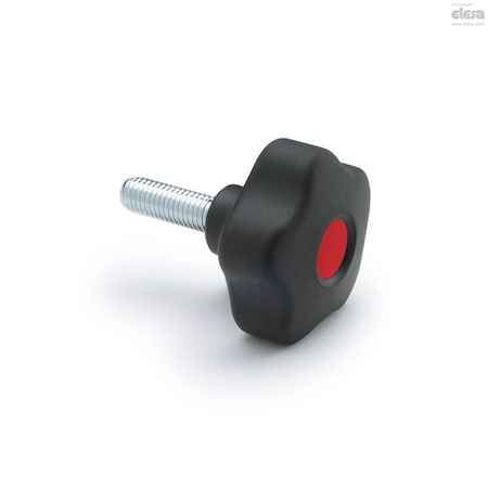 Elesa Zinc-plated steel threaded stud, VCT.43 p-5/16-18x1-SOFT-C6 VCT-p-SOFT (inch sizes)